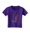 LA Outer Space Desgin Toddler T-Shirt Dark-Toddler T-Shirt-TooLoud-Purple-2T-Davson Sales