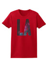 LA Outer Space Desgin Womens Dark T-Shirt-TooLoud-Red-X-Small-Davson Sales