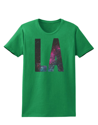 LA Outer Space Desgin Womens Dark T-Shirt-TooLoud-Kelly-Green-X-Small-Davson Sales