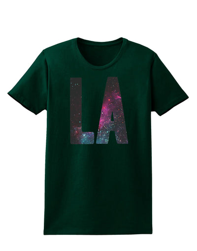 LA Outer Space Desgin Womens Dark T-Shirt-TooLoud-Forest-Green-Small-Davson Sales