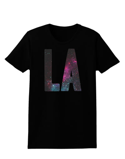 LA Outer Space Desgin Womens Dark T-Shirt-TooLoud-Black-X-Small-Davson Sales