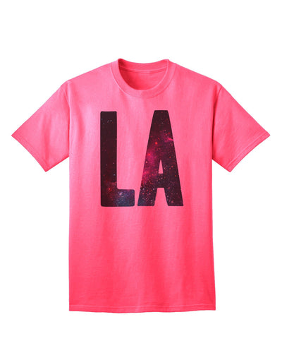 LA Outer Space Design: Premium Adult T-Shirt Collection-Mens T-shirts-TooLoud-Neon-Pink-Small-Davson Sales