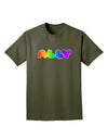 LGBT Ally Rainbow Text Adult Dark T-Shirt by TooLoud-Mens T-Shirt-TooLoud-Military-Green-Small-Davson Sales