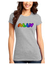 LGBT Ally Rainbow Text Juniors T-Shirt by TooLoud-Womens Juniors T-Shirt-TooLoud-Ash-Gray-Juniors Fitted X-Small-Davson Sales