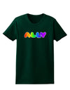 LGBT Ally Rainbow Text Womens Dark T-Shirt by TooLoud-Womens T-Shirt-TooLoud-Forest-Green-Small-Davson Sales