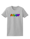 LGBT Ally Rainbow Text Womens T-Shirt by TooLoud-Womens T-Shirt-TooLoud-AshGray-X-Small-Davson Sales