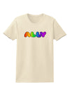 LGBT Ally Rainbow Text Womens T-Shirt by TooLoud-Womens T-Shirt-TooLoud-Natural-X-Small-Davson Sales