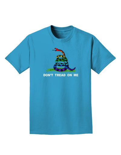 LGBT Freedom Rainbow Don't Tread on Me Adult Dark T-Shirt-Mens T-Shirt-TooLoud-Turquoise-Small-Davson Sales