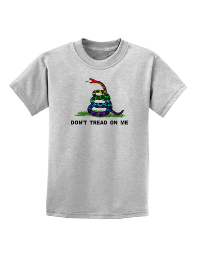 LGBT Freedom Rainbow Don't Tread on Me Childrens T-Shirt-Childrens T-Shirt-TooLoud-AshGray-X-Small-Davson Sales