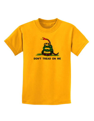 LGBT Freedom Rainbow Don't Tread on Me Childrens T-Shirt-Childrens T-Shirt-TooLoud-Gold-X-Small-Davson Sales