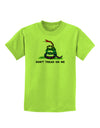 LGBT Freedom Rainbow Don't Tread on Me Childrens T-Shirt-Childrens T-Shirt-TooLoud-Lime-Green-X-Small-Davson Sales