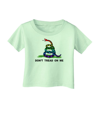 LGBT Freedom Rainbow Don't Tread on Me Infant T-Shirt-Infant T-Shirt-TooLoud-Light-Green-06-Months-Davson Sales