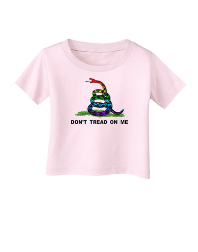 LGBT Freedom Rainbow Don't Tread on Me Infant T-Shirt-Infant T-Shirt-TooLoud-Light-Pink-06-Months-Davson Sales