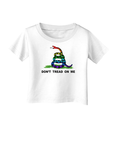 LGBT Freedom Rainbow Don't Tread on Me Infant T-Shirt-Infant T-Shirt-TooLoud-White-06-Months-Davson Sales