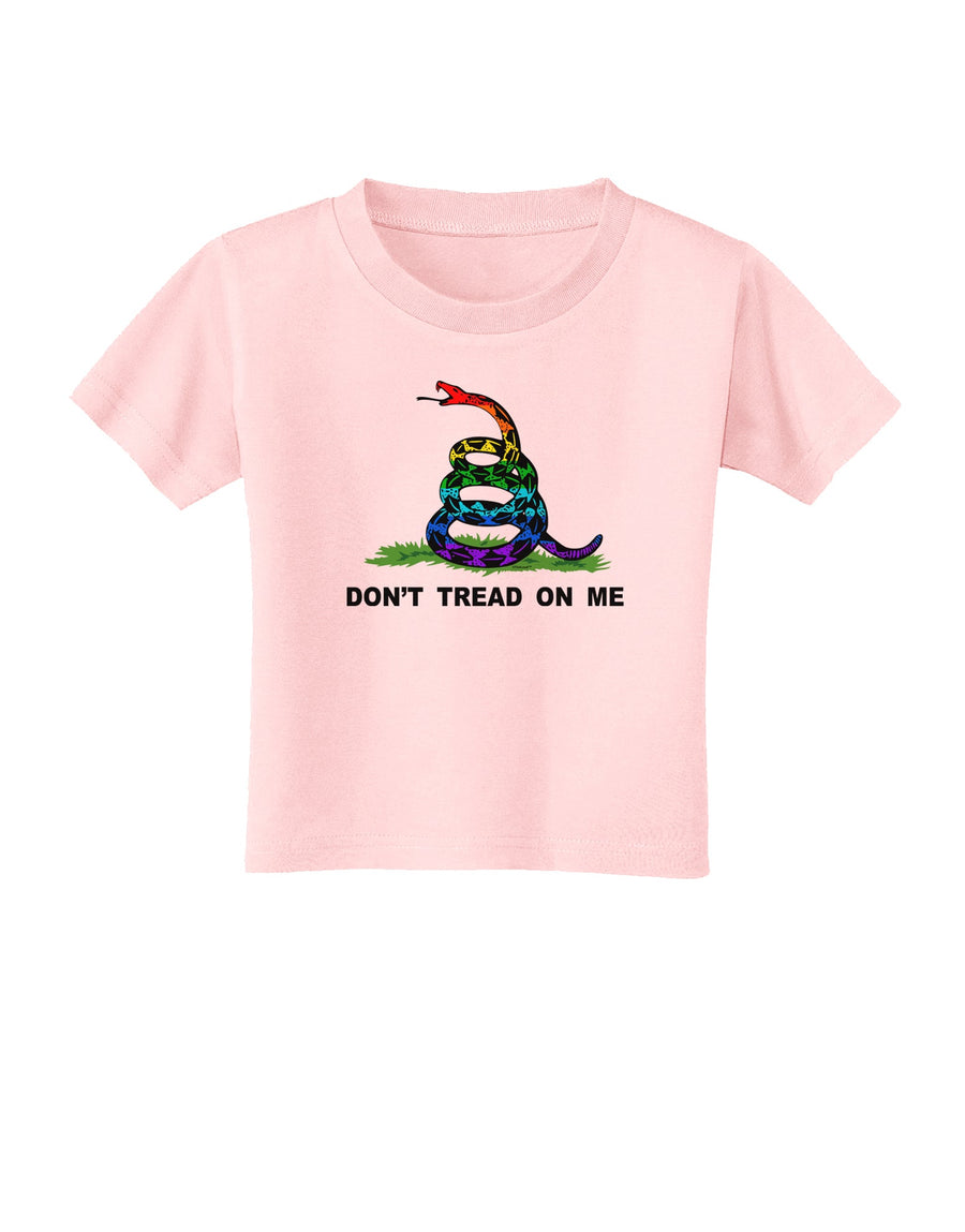 LGBT Freedom Rainbow Don't Tread on Me Toddler T-Shirt-Toddler T-Shirt-TooLoud-White-2T-Davson Sales