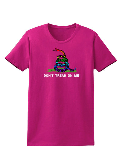 LGBT Freedom Rainbow Don't Tread on Me Womens Dark T-Shirt-Womens T-Shirt-TooLoud-Hot-Pink-Small-Davson Sales