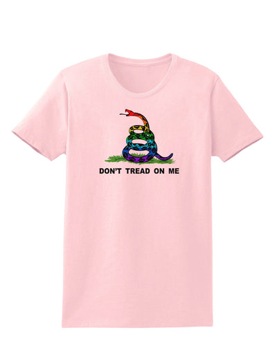 LGBT Freedom Rainbow Don't Tread on Me Womens T-Shirt-Womens T-Shirt-TooLoud-PalePink-X-Small-Davson Sales