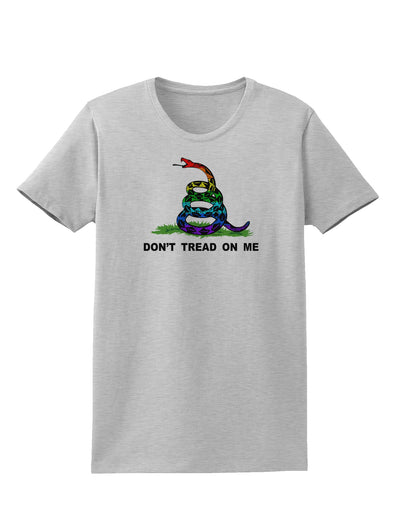 LGBT Freedom Rainbow Don't Tread on Me Womens T-Shirt-Womens T-Shirt-TooLoud-AshGray-X-Small-Davson Sales