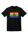 LGBT Rainbow Gadsden Flag Freedom Adult Dark T-Shirt-Mens T-Shirt-TooLoud-Black-Small-Davson Sales