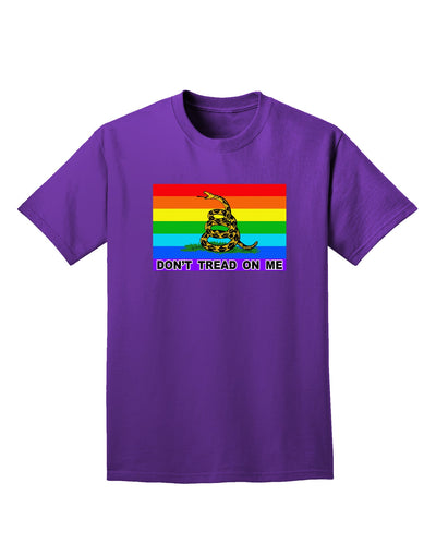 LGBT Rainbow Gadsden Flag Freedom Adult Dark T-Shirt-Mens T-Shirt-TooLoud-Purple-Small-Davson Sales