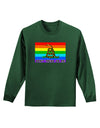 LGBT Rainbow Gadsden Flag Freedom Adult Long Sleeve Dark T-Shirt-TooLoud-Dark-Green-Small-Davson Sales