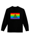 LGBT Rainbow Gadsden Flag Freedom Adult Long Sleeve Dark T-Shirt-TooLoud-Black-Small-Davson Sales