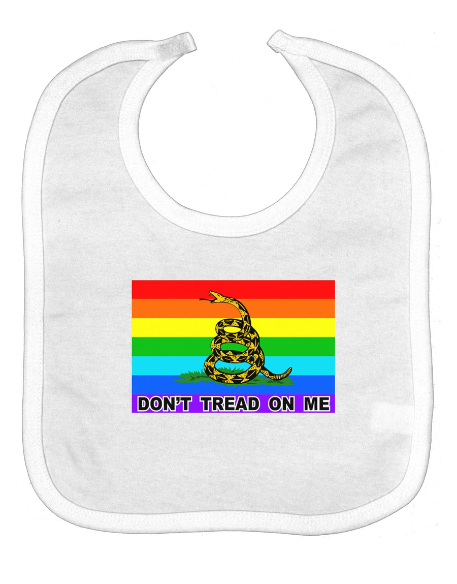 LGBT Rainbow Gadsden Flag Freedom Baby Bib