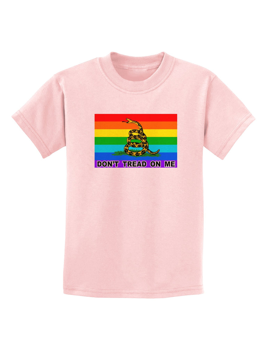 LGBT Rainbow Gadsden Flag Freedom Childrens T-Shirt-Childrens T-Shirt-TooLoud-White-X-Small-Davson Sales