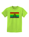 LGBT Rainbow Gadsden Flag Freedom Childrens T-Shirt-Childrens T-Shirt-TooLoud-Lime-Green-X-Small-Davson Sales