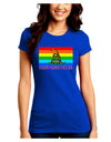 LGBT Rainbow Gadsden Flag Freedom Juniors Crew Dark T-Shirt-T-Shirts Juniors Tops-TooLoud-Royal-Blue-Juniors Fitted Small-Davson Sales