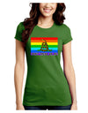 LGBT Rainbow Gadsden Flag Freedom Juniors Crew Dark T-Shirt-T-Shirts Juniors Tops-TooLoud-Kiwi-Green-Juniors Fitted XS-Davson Sales