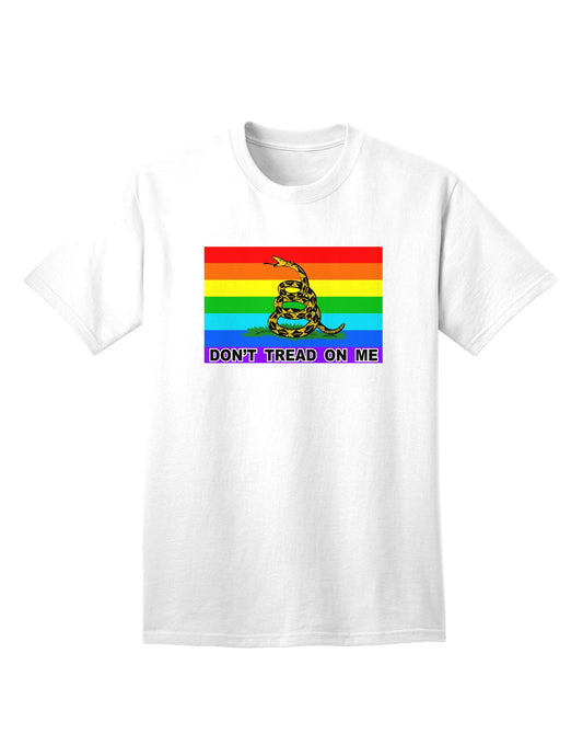 LGBT Rainbow Gadsden Flag Freedom T-Shirt for Adults-Mens T-shirts-TooLoud-White-Small-Davson Sales