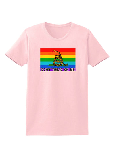 LGBT Rainbow Gadsden Flag Freedom Womens T-Shirt-Womens T-Shirt-TooLoud-PalePink-X-Small-Davson Sales