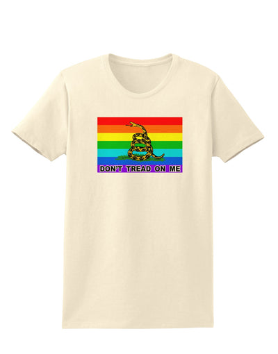 LGBT Rainbow Gadsden Flag Freedom Womens T-Shirt-Womens T-Shirt-TooLoud-Natural-X-Small-Davson Sales