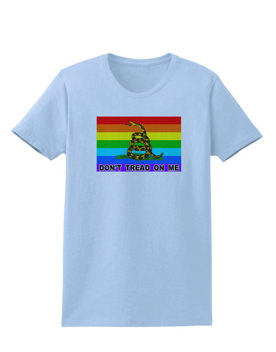 LGBT Rainbow Gadsden Flag Freedom Womens T-Shirt-Womens T-Shirt-TooLoud-Light-Blue-X-Small-Davson Sales