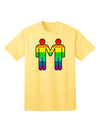 LGBTQ+ Pride Men's Adult T-Shirt featuring Rainbow Hand-Holding Design-Mens T-shirts-TooLoud-Yellow-Small-Davson Sales