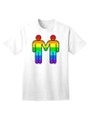 LGBTQ+ Pride Men's Adult T-Shirt featuring Rainbow Hand-Holding Design-Mens T-shirts-TooLoud-White-Small-Davson Sales
