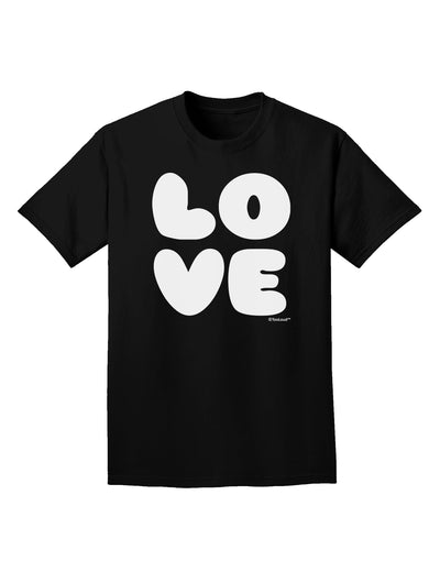 LOVE Text Adult Dark T-Shirt by TooLoud-Mens T-Shirt-TooLoud-Black-Small-Davson Sales