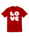 LOVE Text Adult Dark T-Shirt by TooLoud-Mens T-Shirt-TooLoud-Red-Small-Davson Sales