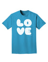 LOVE Text Adult Dark T-Shirt by TooLoud-Mens T-Shirt-TooLoud-Turquoise-Small-Davson Sales