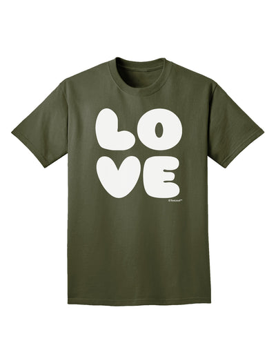 LOVE Text Adult Dark T-Shirt by TooLoud-Mens T-Shirt-TooLoud-Military-Green-Small-Davson Sales