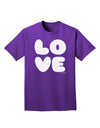 LOVE Text Adult Dark T-Shirt by TooLoud-Mens T-Shirt-TooLoud-Purple-Small-Davson Sales