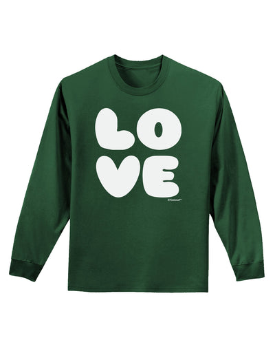 LOVE Text Adult Long Sleeve Dark T-Shirt by TooLoud-TooLoud-Dark-Green-Small-Davson Sales