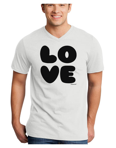 LOVE Text Adult V-Neck T-shirt by TooLoud-Mens V-Neck T-Shirt-TooLoud-White-Small-Davson Sales