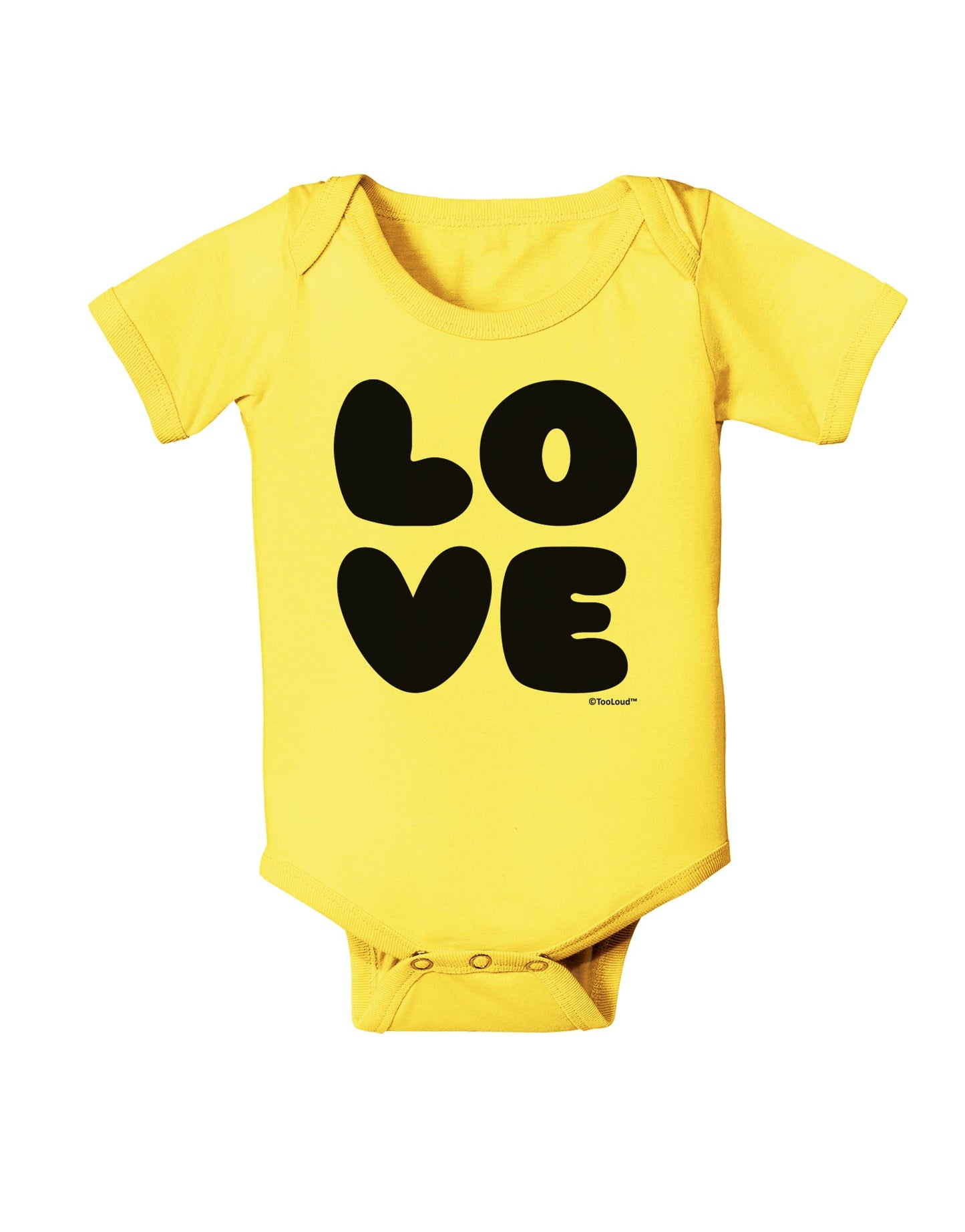 LOVE Text Baby Romper Bodysuit by TooLoud-Baby Romper-TooLoud-Yellow-06-Months-Davson Sales