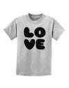 LOVE Text Childrens T-Shirt by TooLoud-Childrens T-Shirt-TooLoud-AshGray-X-Small-Davson Sales