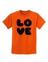 LOVE Text Childrens T-Shirt by TooLoud-Childrens T-Shirt-TooLoud-Orange-X-Small-Davson Sales