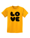 LOVE Text Childrens T-Shirt by TooLoud-Childrens T-Shirt-TooLoud-Gold-X-Small-Davson Sales