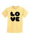 LOVE Text Childrens T-Shirt by TooLoud-Childrens T-Shirt-TooLoud-Daffodil-Yellow-X-Small-Davson Sales