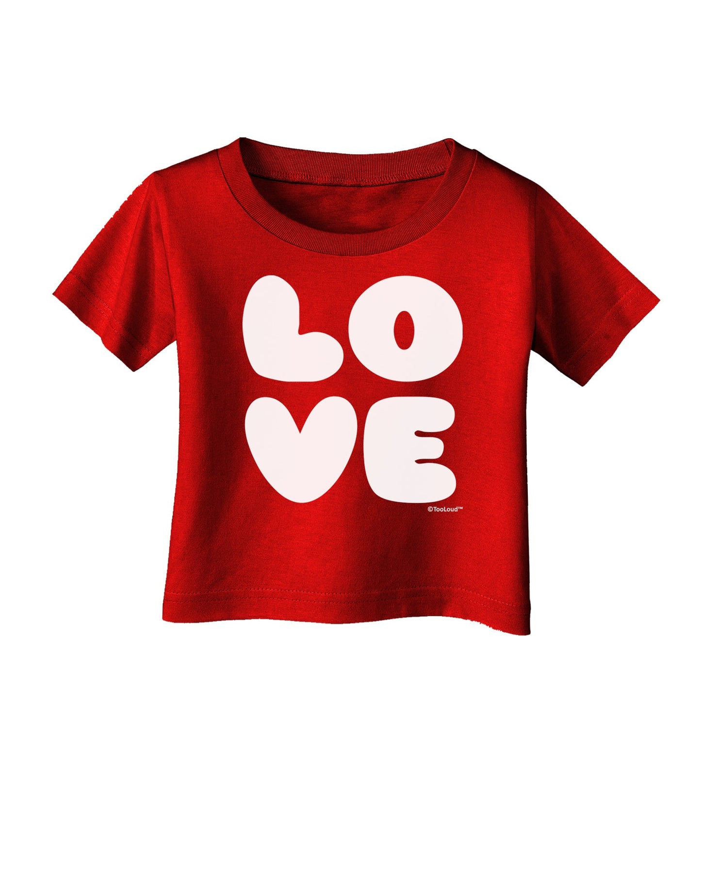 LOVE Text Infant T-Shirt Dark by TooLoud-Infant T-Shirt-TooLoud-Red-06-Months-Davson Sales